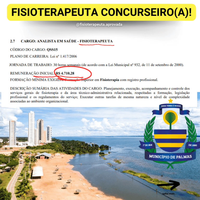 Concurso para Fisioterapeutas na Prefeitura de Palmas – TO: Uma Jornada Rumo à Realização Profissional