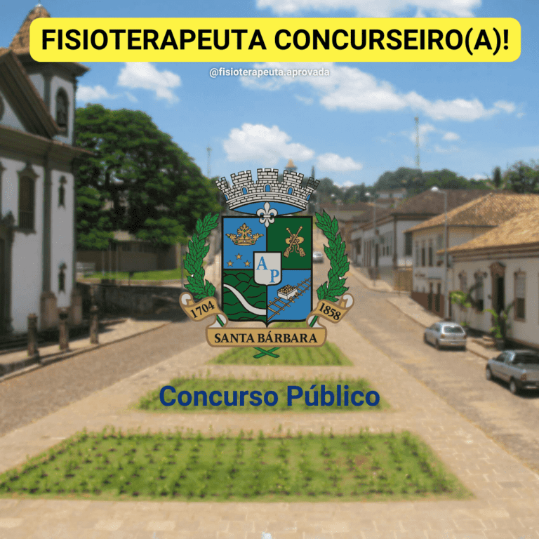 Concurso para fisioterapeuta da Prefeitura de Santa Barbara – MG