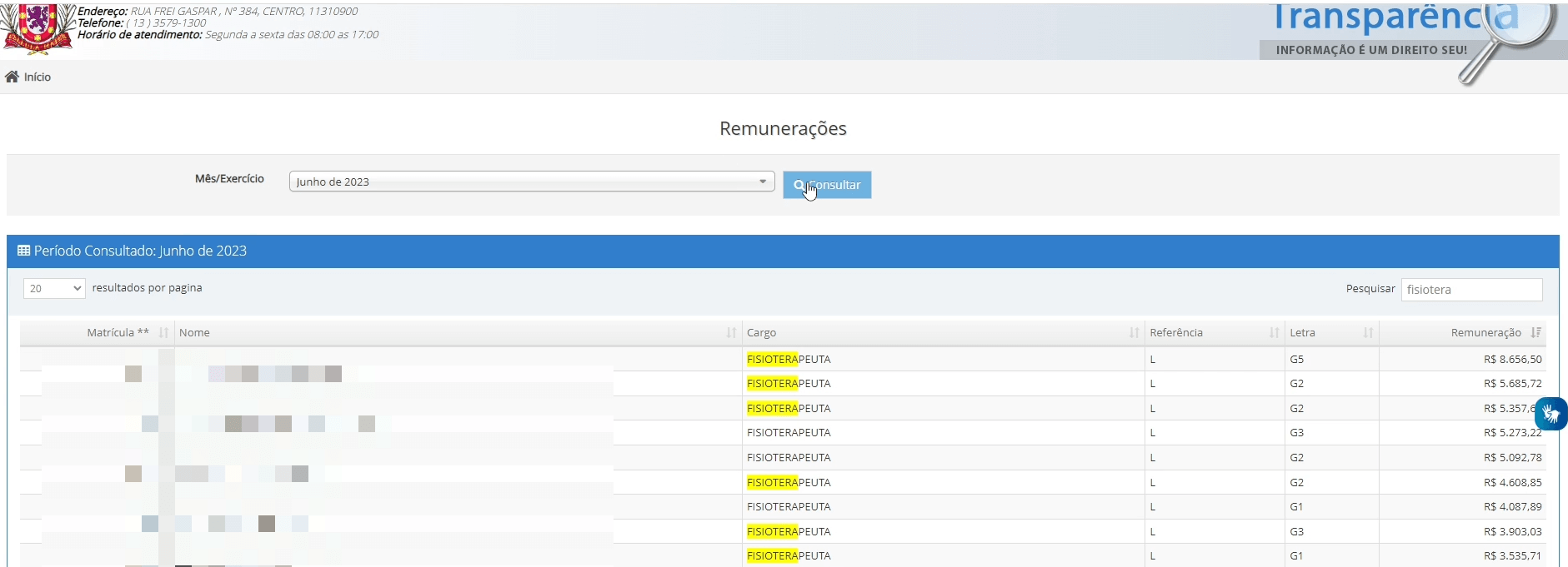 Quanto ganha um fisioterapeuta concursado